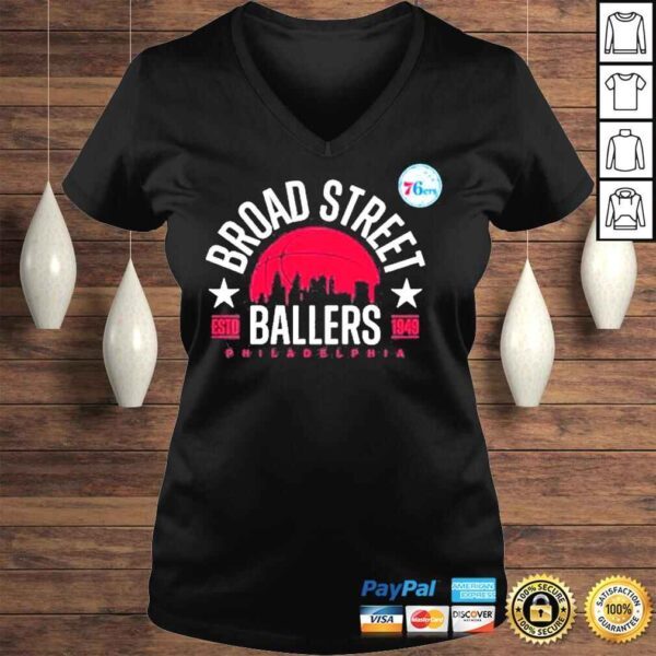 NBA philadelphia 76ers broad street ballers 2022 shirt - Image 2