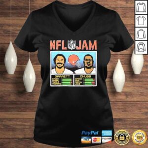 VLadies NFL Jam Browns Myles Garrett And Nick Chubb shirt