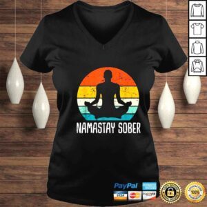 VLadies Namastay Sober Recovery Support Sobriety NA AA TShirt