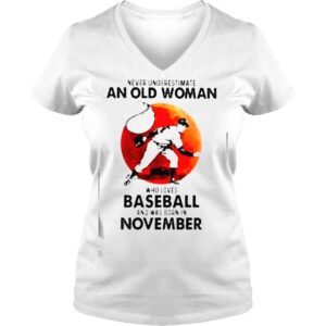 VLadies Never Understand An Old Man Who Loves Baseball And Was Born In November Blood Moon Shirt