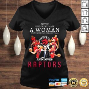 VLadies Never underestimate a Woman who understands Basketball and loves Toronto Raptor Shirt