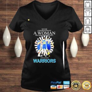 VLadies Never underestimate a Woman who understands Basketball and loves Warriors signatures 2022 shirt