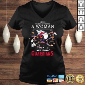 VLadies Never underestimate a Woman who understands baseball and loves Cleveland Guardians 2022 signatures shirt