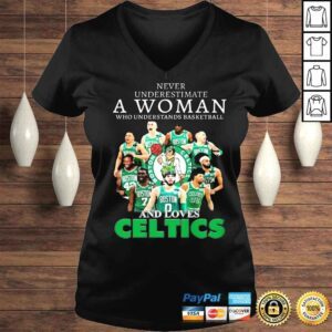 VLadies Never underestimate a woman who understands basketball and loves Boston Celtics shirt