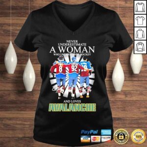 VLadies Never underestimate a woman who understands hockey and loves avalanche shirt