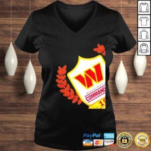 VLadies New Era Womens Washington Commanders Shield logo shirt