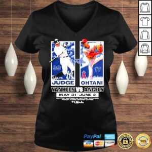 VLadies New York Yankees Aaron Judge Vs Los Angeles Angels Shohei Ohtani Shirt