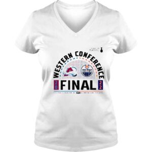 VLadies Nhl Colorado Avalanche vs Edmonton Oilers 2022 Stanley Cup Playoffs Western Conference Finals Shirt