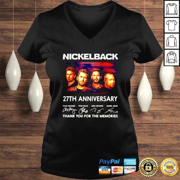 Nickelback 27th anniversary 19952022 thank you for the memories signatures shirt - Image 2