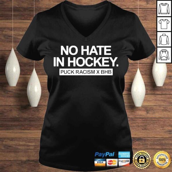 No hate in hockey puck racism x bhb 2022 shirt - Image 2