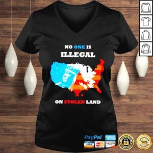 VLadies No one is illegal on stolen land shirt