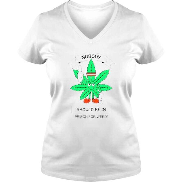 Nobody should be in prison for weed cannabis equity shirt - Image 2