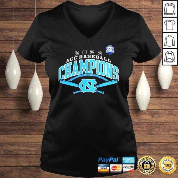 North Carolina Tar Heels 2022 ACC Baseball Conference Tournament Champions Tshirt - Image 2