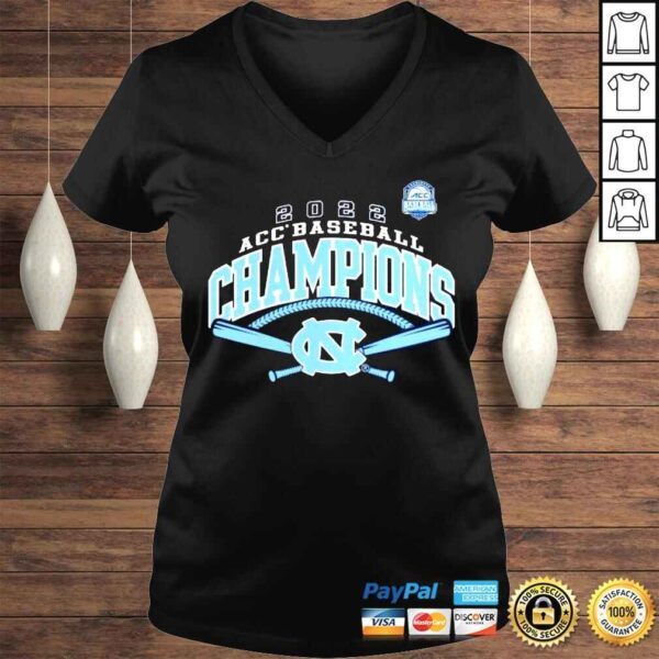 North Carolina Tar Heels Charlotte Acc 2022 Baseball Champions shirt - Image 2