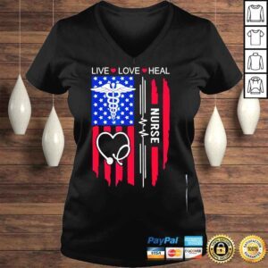 VLadies Nurse graduation nurse week nursing school nurse us flag shirt