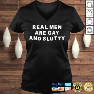 VLadies Offical Real men are gay and slutty 2022 shirt