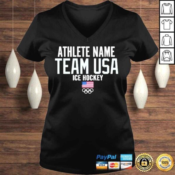 Offical Team usa ice hockey pickanathlete roster shirt - Image 2