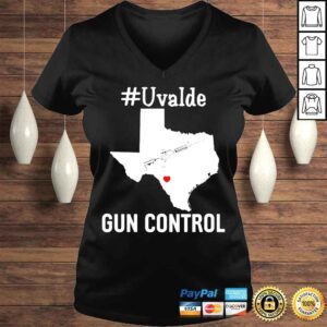 VLadies Offical Uvalde gun control now pray for Texas shirt