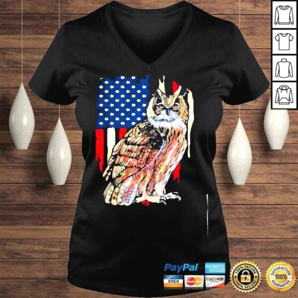 Owl America flag shirt - Image 2