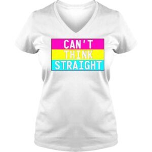 VLadies Pansexual cant think straight shirt