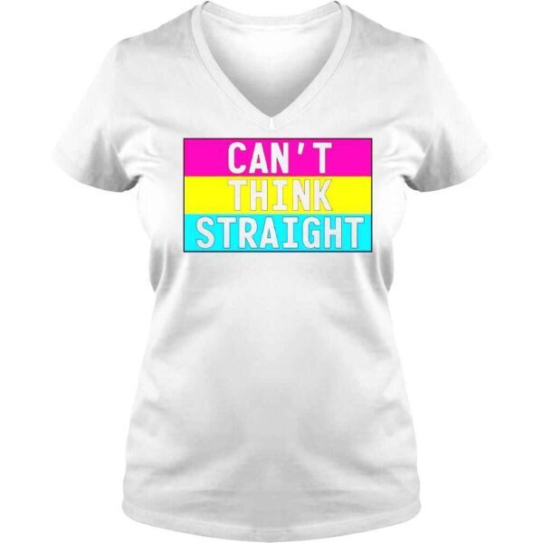 Pansexual cant think straight shirt - Image 2