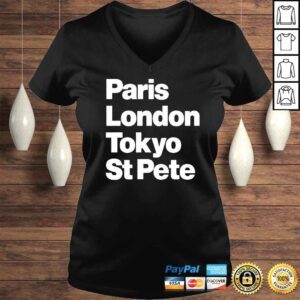 VLadies Paris London Tokyo St Pete TShirt