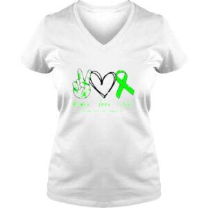 VLadies Peace love cure Bipolar Disorder Awareness shirt