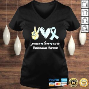 VLadies Peace love cure tracheomalacia awareness shirt