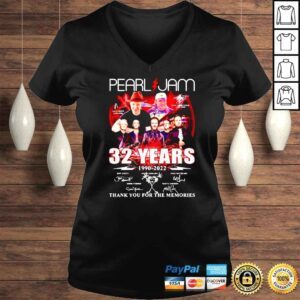 VLadies Pearl Jam 32 years 1990 2022 thank you for the memories shirt