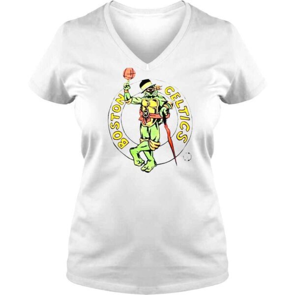 Pete Blackburn Boston Celtic Leonardo Ninja Turtle Shirt - Image 2