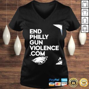 VLadies Philadelphia Eagles Cheerleaders end Philly gun Violence shirt