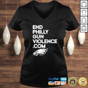 VLadies Philadelphia Eagles end philly gun violence com shirt