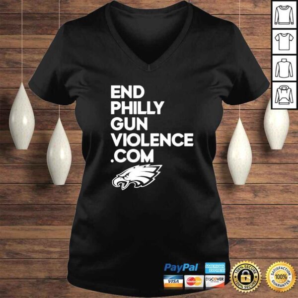 Philadelphia Eagles end philly gun violence com shirt - Image 2