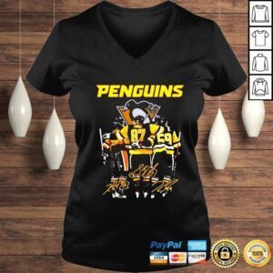 VLadies Pittsburgh Penguins Kris Letang Sidney Crosby and Jake Guentzel signature shirt