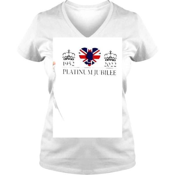 Platinum Jubilee 1952 – 2022 Celebration British Monarch Queen Elizabeth II Union Jack Royal Crown Tshirt - Image 2