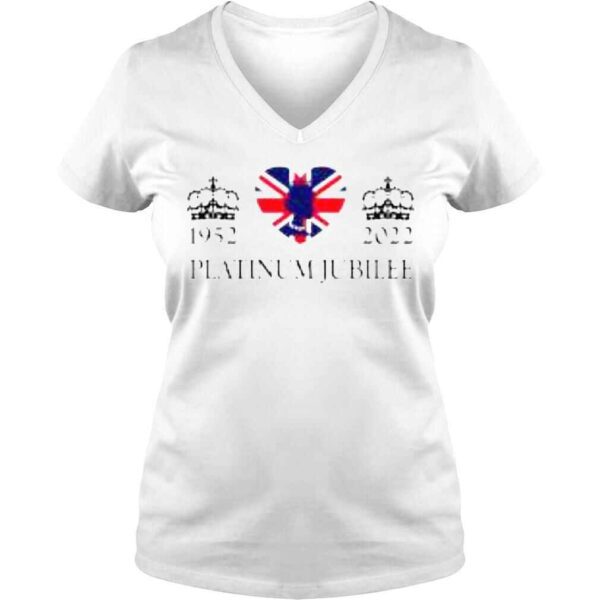 Platinum Jubilee 1952 – 2022 Celebration British Monarch Queen Elizabeth II Union Jack Royal Crown shirt - Image 2