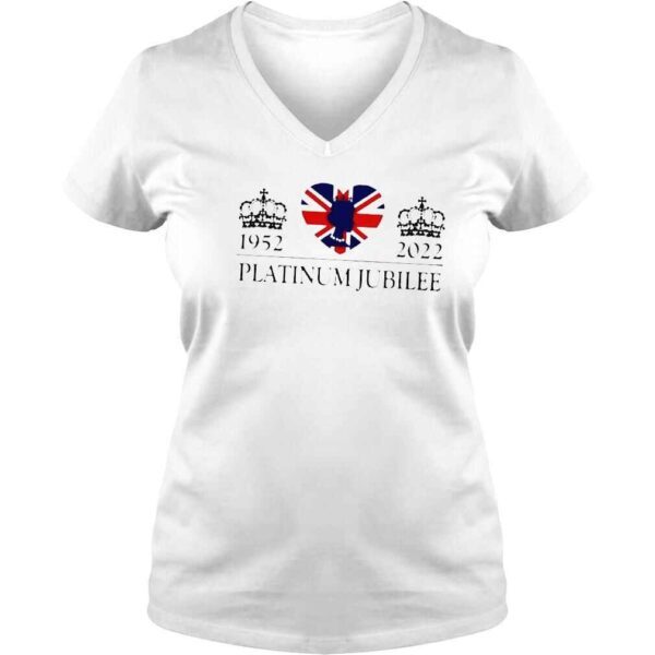 Platinum jubilee 1952 2022 celebration british monarch queen elizabeth iI union Jack royal crown shirt - Image 2