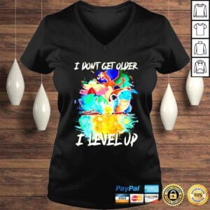 VLadies Pokemon I Dont Get Older I Level Up Venusaur Charizard Blastoise shirt