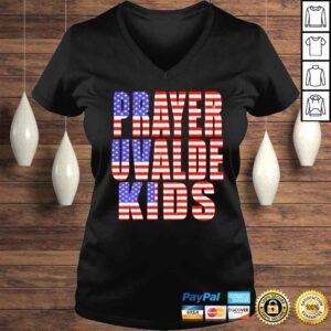 VLadies Pray For Uvalde Texas Kids Flag America TShirt