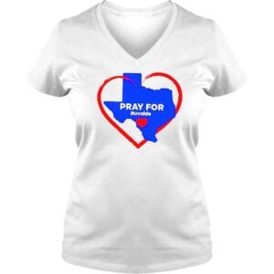 VLadies Pray For Uvalde Texas Map Heart Protect Our Children Rip For Uvalde TShirt