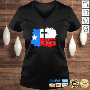 VLadies Pray for Uvalde Texas Uvalde Texas Strong American Flag Cross Protest Shirt