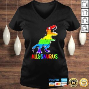 VLadies Pride LGBT Dinosaur Trex allysaurus shirt