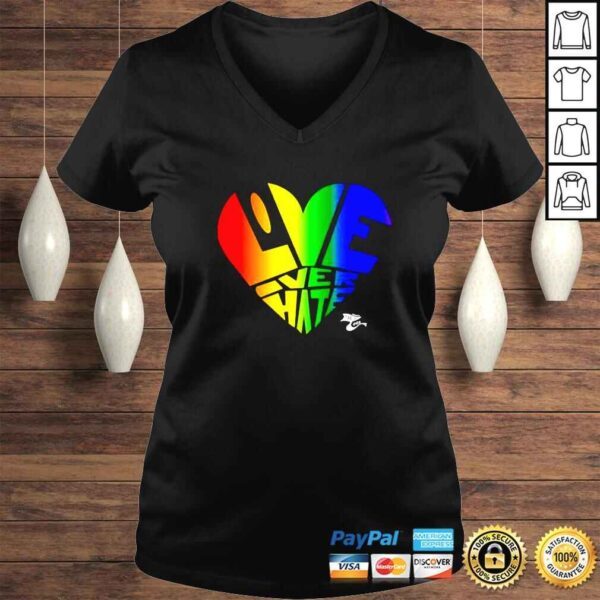 Pride love over hate shirt - Image 2