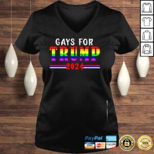 VLadies Pride month gays for Trump 2024 election vote pround lgbtq shirt