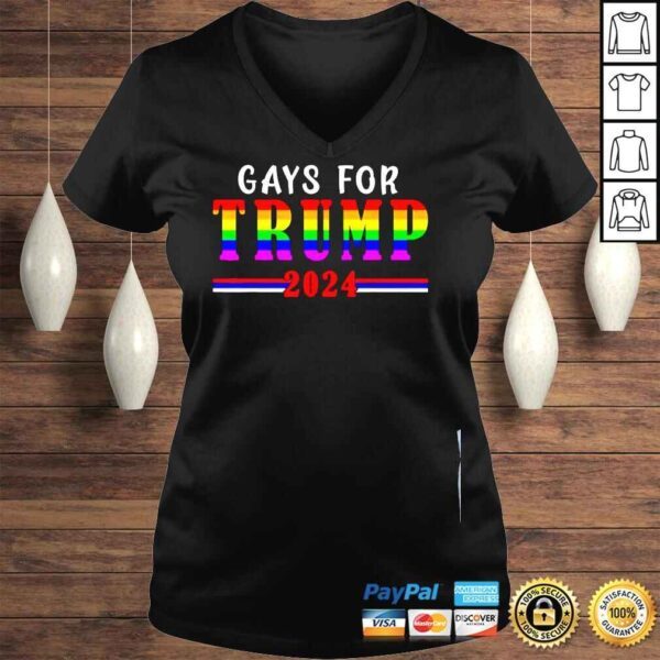 Pride month gays for Trump 2024 election vote pround lgbtq shirt - Image 2