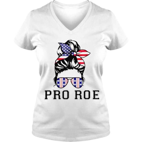 Pro 1973 roe cute messy bun mind your own uterus shirt - Image 2