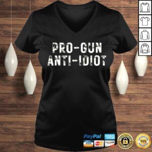 VLadies Pro Gun Anti Idiot TShirt Copy