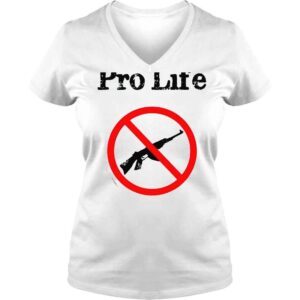 VLadies Pro life no gun shirt