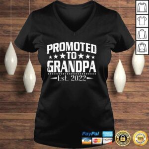 VLadies Promoted To Grandpa Est 2022 Soon To Be Grandpa Fathers Day TShirt