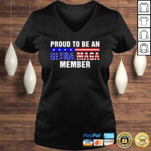 VLadies Proud To Be An Ultra Mega Member American Flag Patriotics Shirt